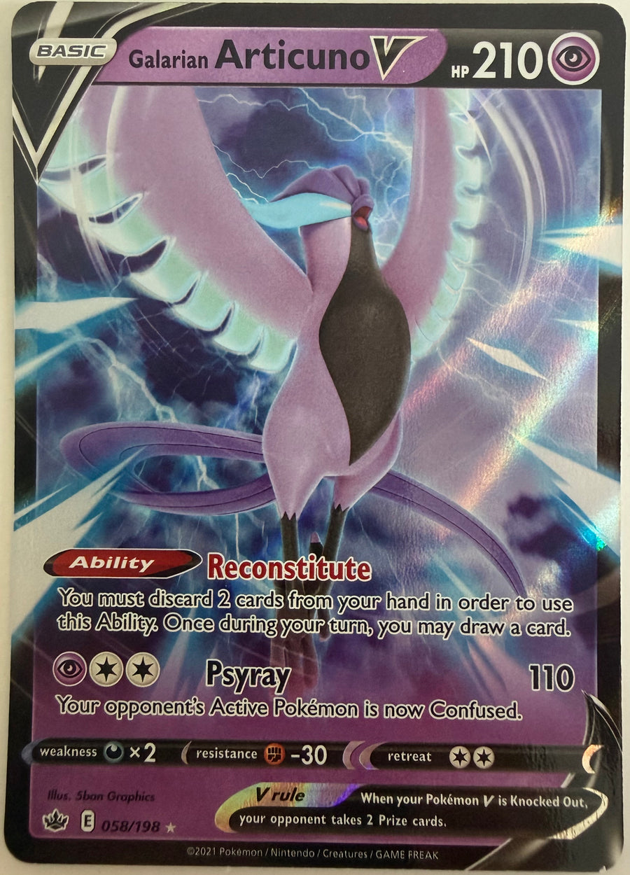 Galarian Articuno V 058/198 — Chilling Reign | Pokémon TCG