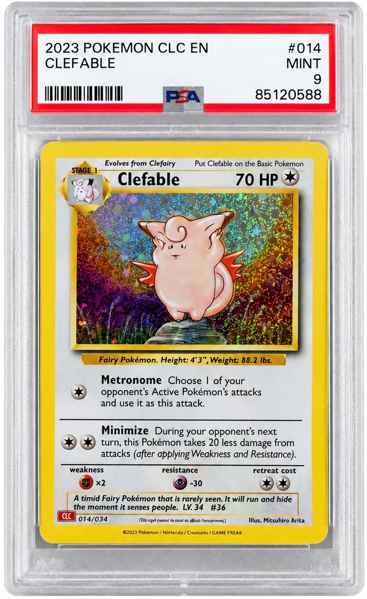 Clefable 014/034 Pokémon TCG Classic Collection 2023 – PSA 9 MINT