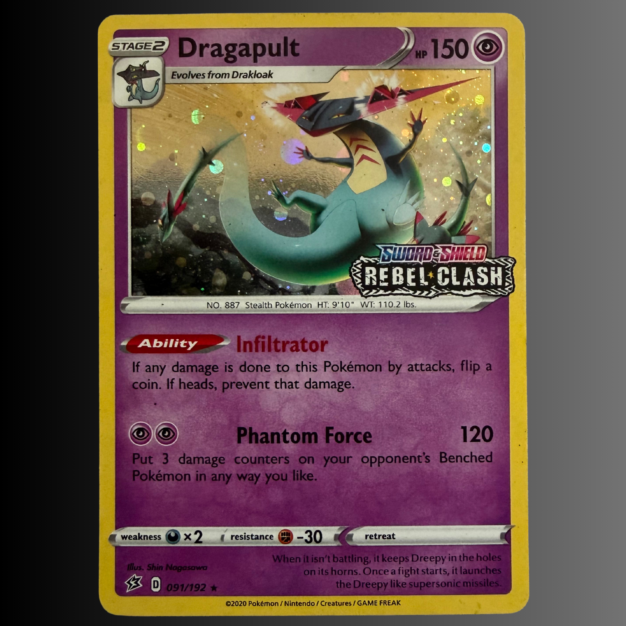 Dragapult 091/192 (Rebel Clash Promo) - Sword & Shield