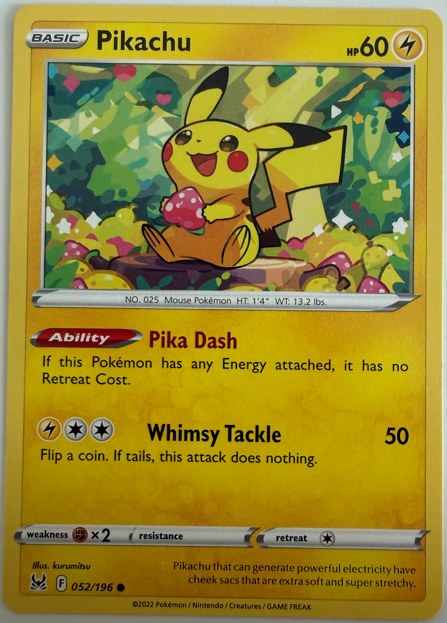 Pikachu 052/196 — Lost Origin | Pokémon TCG