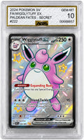 Wigglytuff ex 222/091 Paldean Fates – AGS 10 GEM MINT